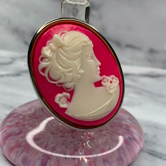 Tarina Tarantino Pink and White Cameo Ring